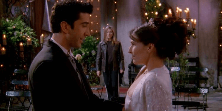 راس در مراسم عروسی‌اش نام ریچل را بر زبان می‌آورد | مدیا زبان